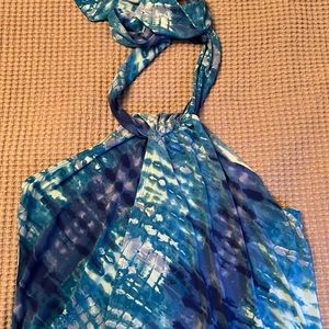 High low MIDI halter dress